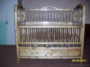 Продам детскую деревянную кроватку ручной работы - Изображение #3, Объявление #273260