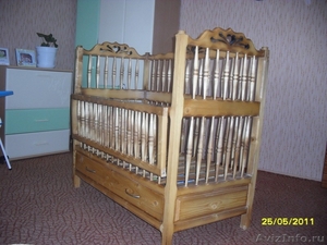 Продам детскую деревянную кроватку ручной работы - Изображение #4, Объявление #273260