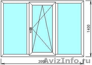 окно ПВХ 2050*1400 - Изображение #1, Объявление #884845