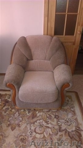 Угловой диван совместно с креслом обивка флок - Изображение #2, Объявление #1128365