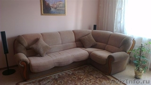 Угловой диван совместно с креслом обивка флок - Изображение #1, Объявление #1128365
